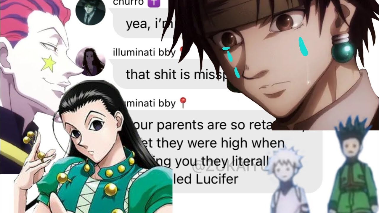 hxh texts: chainmail ft. chrollo and illumi arguing lmao