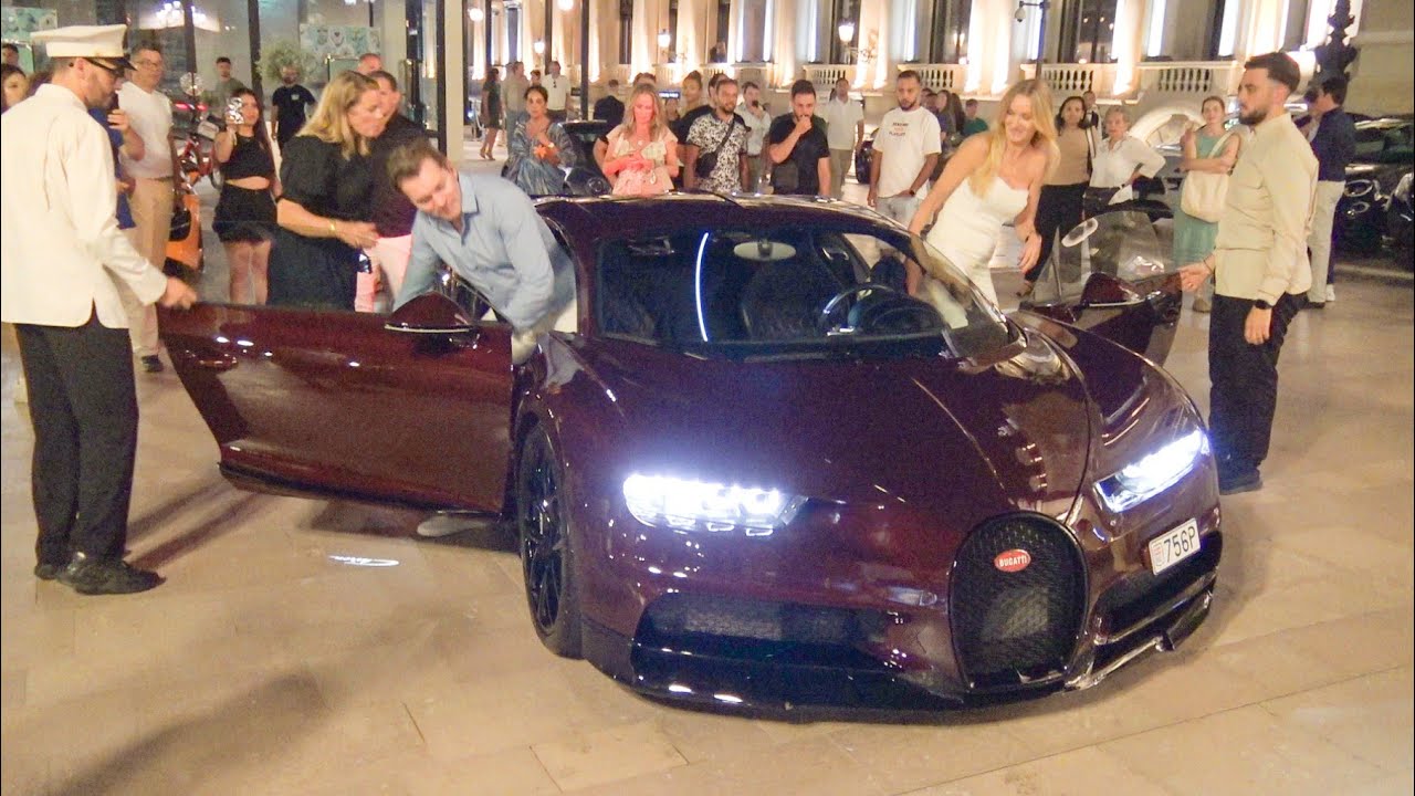 Billionaires Nightlife Arriving at the Casino de Monaco in his Bugatti!! Carspotting Monaco 2024