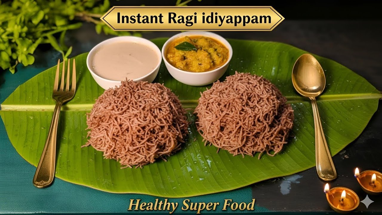 10-Minute Instant Ragi Idiyappam | Easy Ragi Idiyappam Recipe | Breakfast Recipe Foodieramya
