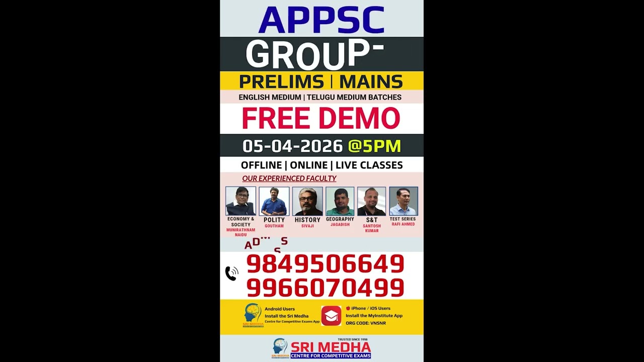 AP GROUP-II FREE DEMO | Prelims & Mains | Best Coaching in Hyderabad | Sri Medha