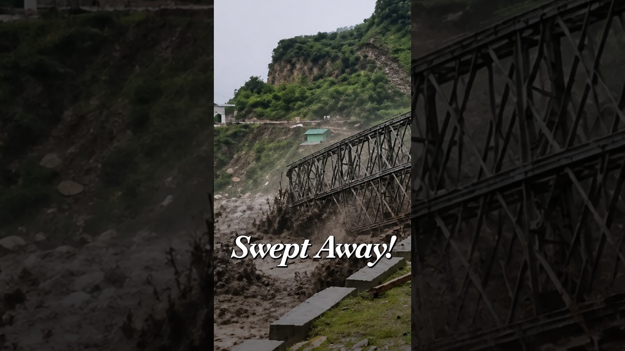 Flash Flood Sweeps Away Bridge In Chamoli&rsquo;s Niti Valley