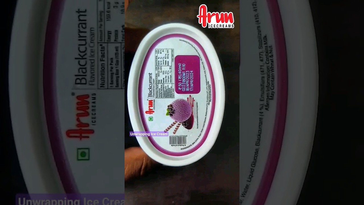 Blackcurrant Ice Cream | Arun Cup Ice Cream | Arun Ice Cream | Price | Unwrapping Ice Cream #shorts