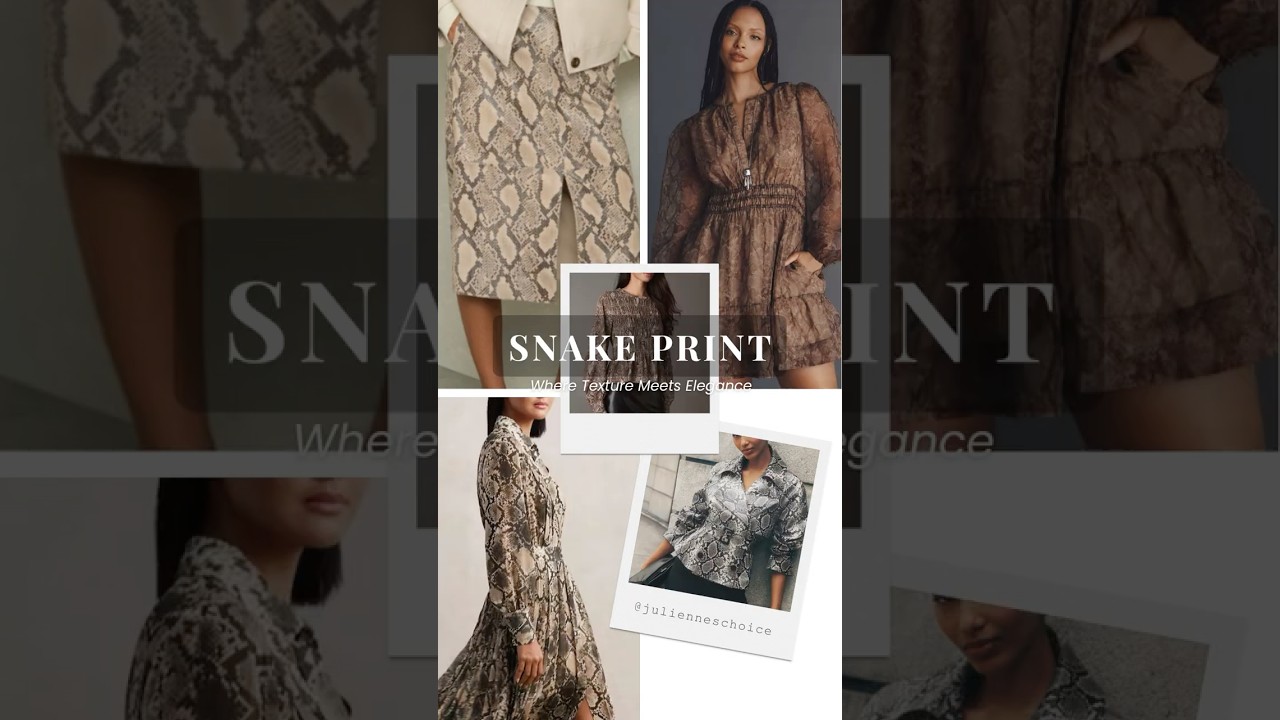 FW 2025 Snake Print &mdash; Subtle Luxury in Motion
