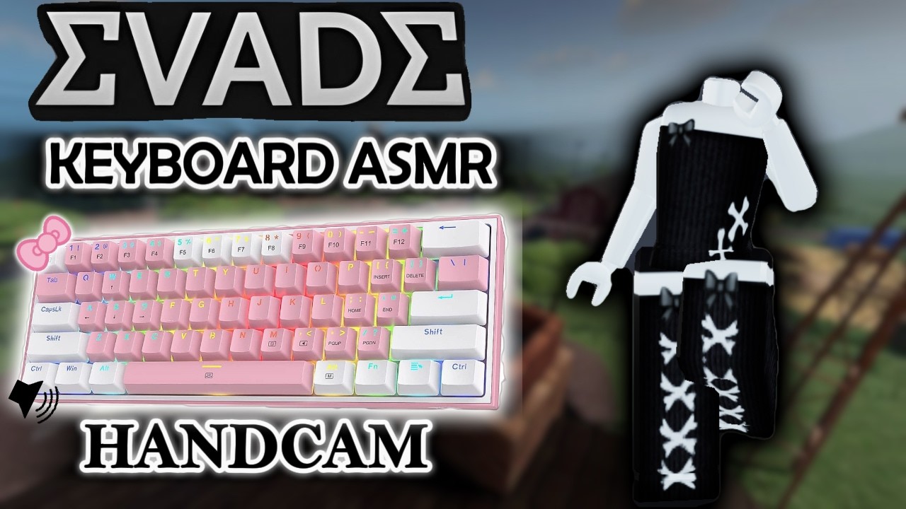 EVADE KEYBOARD ASMR + K617 FIZZ PINK |  HANDCAM #43 ⌨️💓