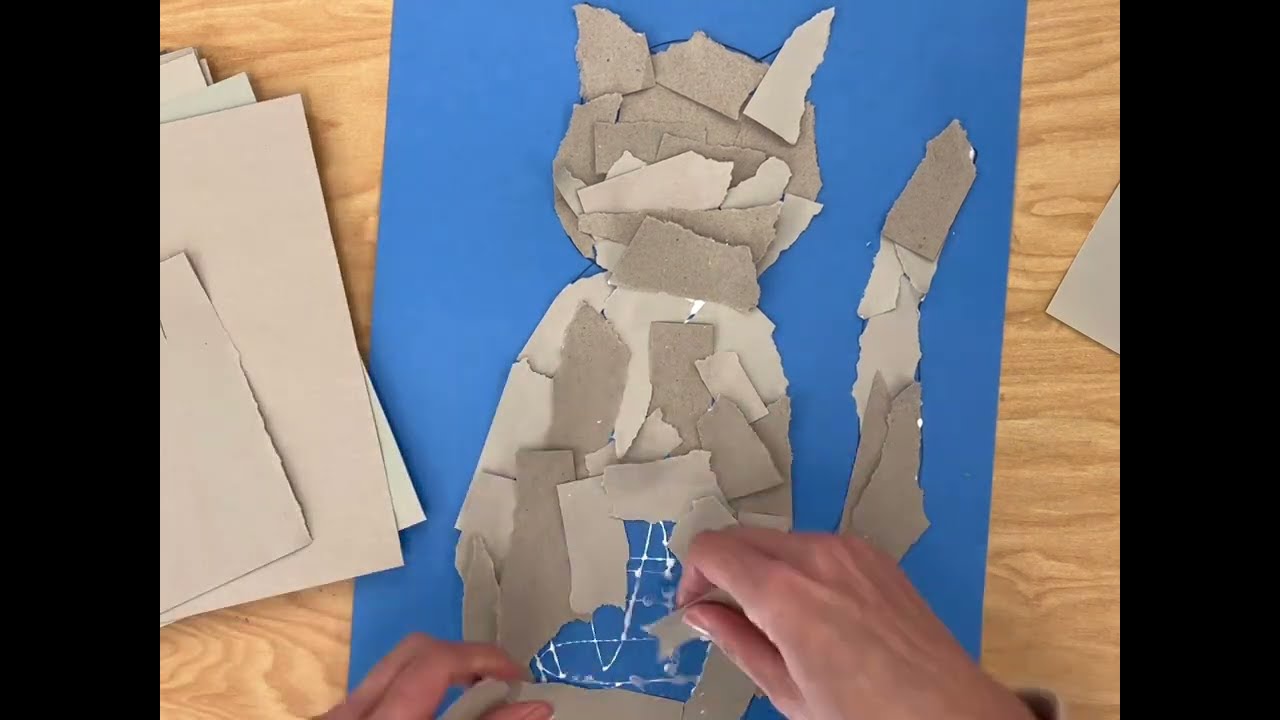 Ripped Paper Animal Collage- part 1