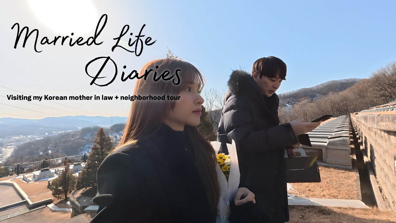 Visiting my Korean mother in law, Korea neighborhood tour | Married Life Diaries