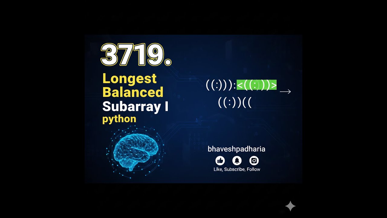 3719. Longest Balanced Subarray I python