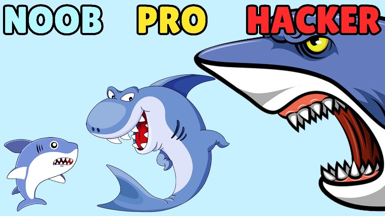NOOB vs PRO vs HACKER in Idle Shark World