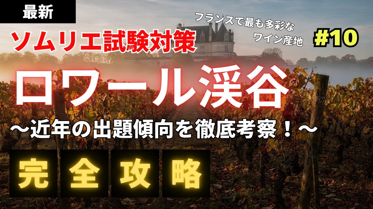 #10【2026年】ロワール渓谷　ソムリエ・ワインエキスパート試験対策ワール渓谷（一般）