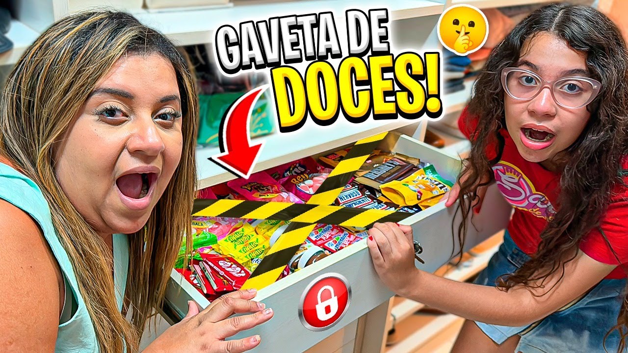 SARAH E A MAMÃE FIZERAM UMA GAVETA SECRETA DE DOCES !!!