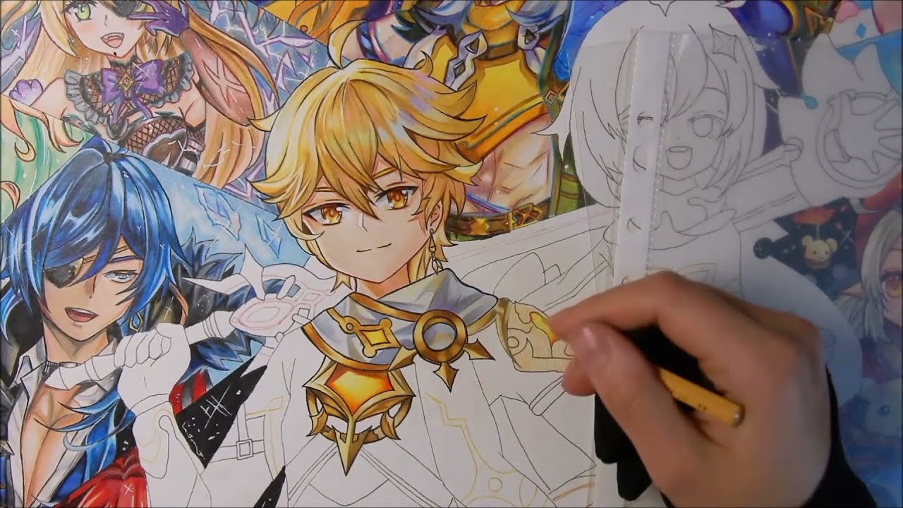 Genshin Impact All Mondstadt Charakters Drawing