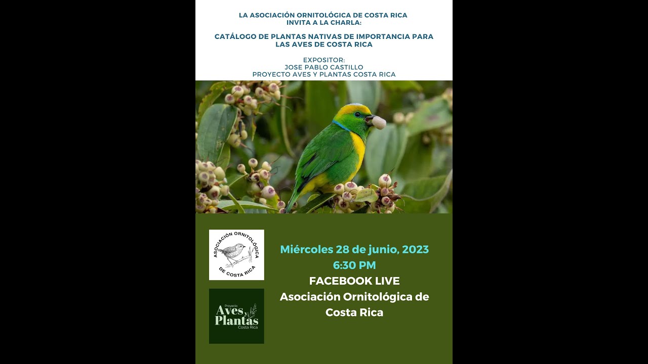 Catalogo de plantas nativas de importancia para las aves de Costa Rica