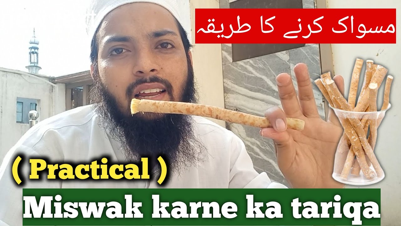 Miswak karne ka tariqa |Miswak Kesa Karen ( Practical ) #miswak_karne_ka_tariqa #How_to_use_miswak