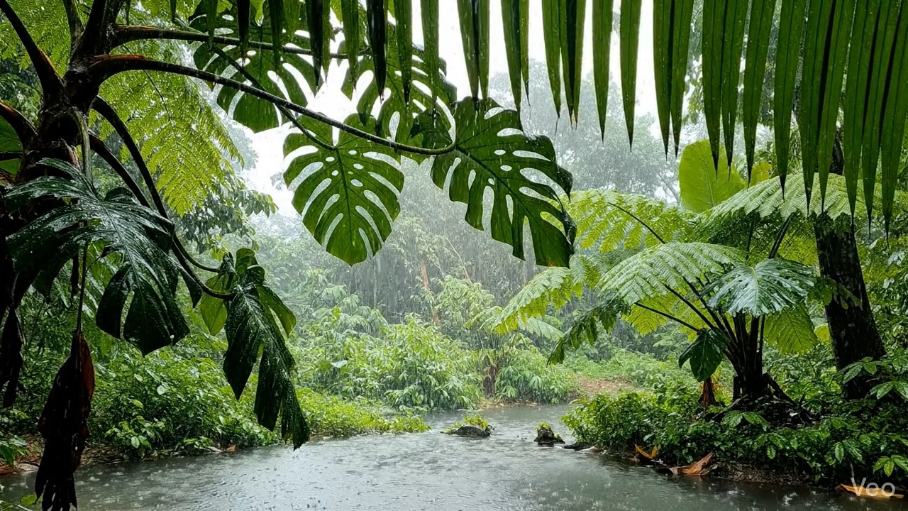 6 Hours of Tropical Island Rain Ambience — Relaxing Rain Sounds for Sleep, Study & Deep Relaxation