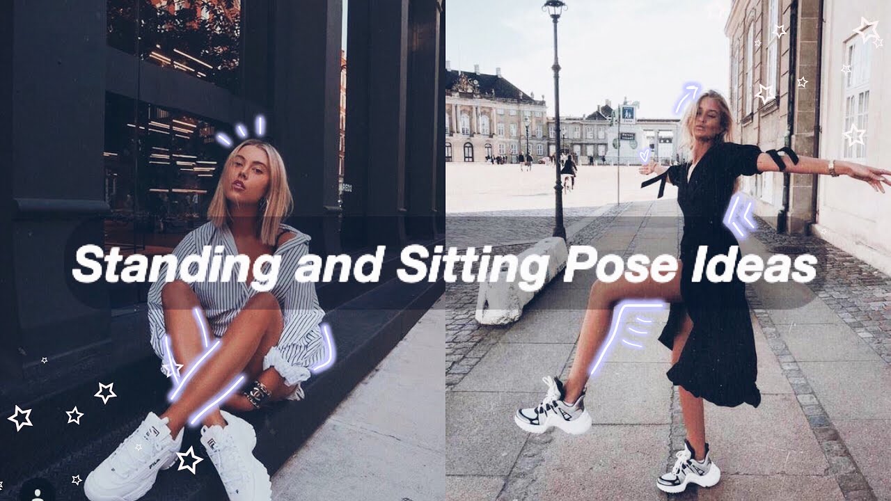 Standing and sitting pose ideas.|| how to pose in pictures || Pose ideas for girls