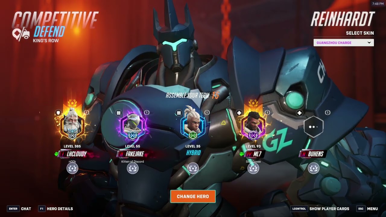 Дуэт LHCLOUDY с ML7! REINHARDT GOD OVERWATCH 2, 18-й сезон, игровой процесс