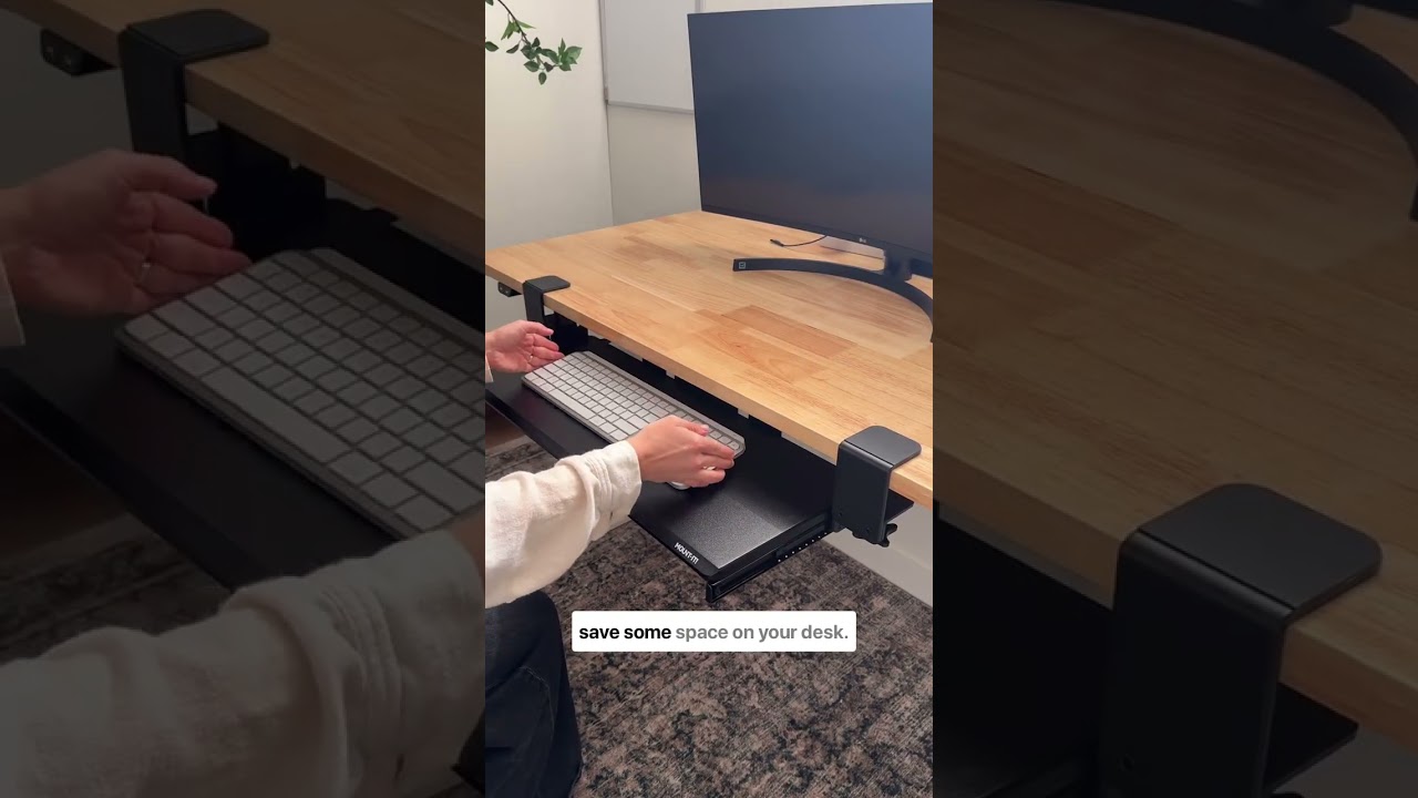 The Mount-It! Clamp-on Keyboard Tray is the perfect space-saving solution! #mountit