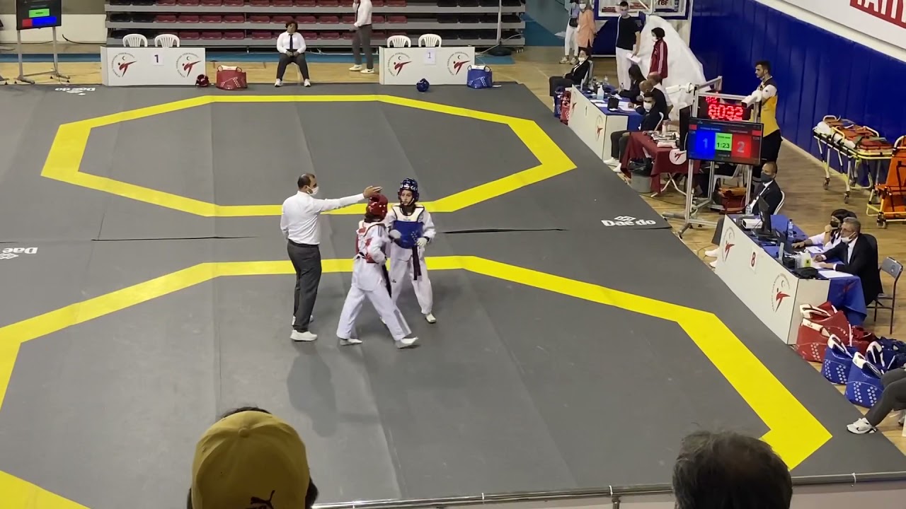 Nisanur SARITAÇ (İZMİR) Canan GÜNDÜZ (İSTANBUL) Gençler Türkiye Taekwondo Şampiyonası 2021 44 kg SF