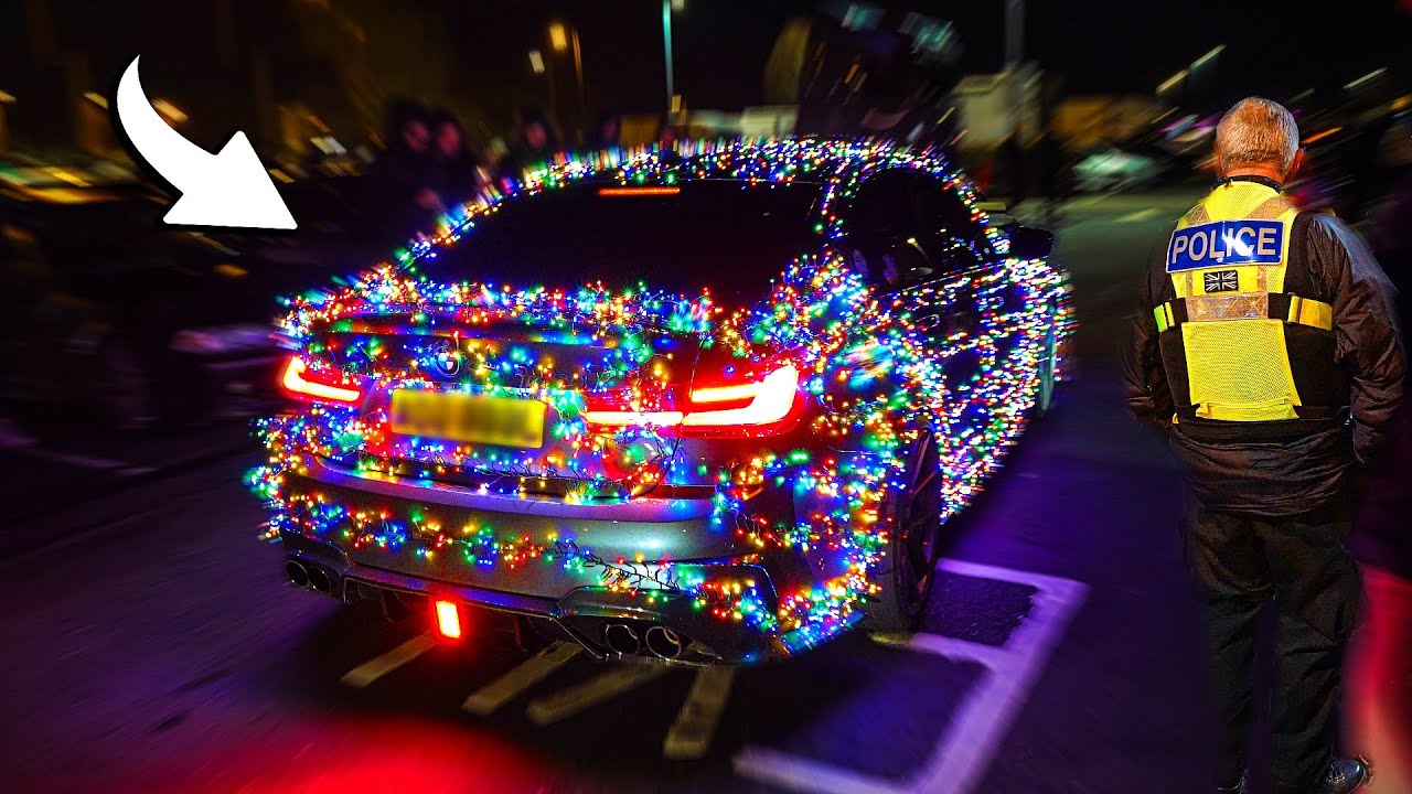 Рождественские автомобили ревут на автозаправочных станциях! (Лондонские уличные гонщики!)