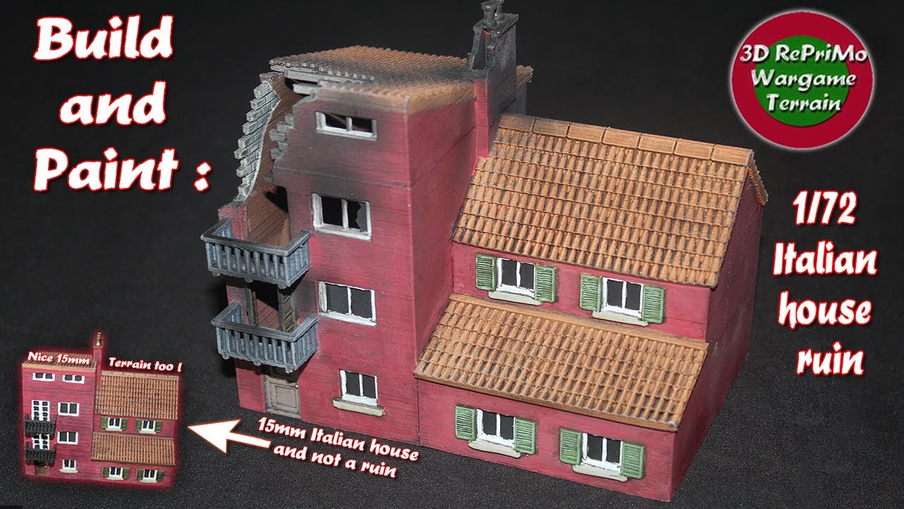 Tutorial: How to Paint 1/72 Italian house ruin/Painting Guide/Bemalung italienische Hausruine(WW2)