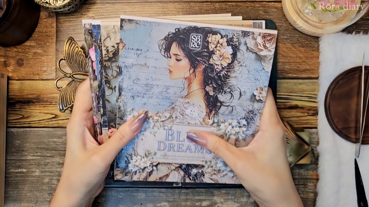 배경지만 써서 다꾸🌛 | 다이어리 꾸미기 #scrapbooking ASMR