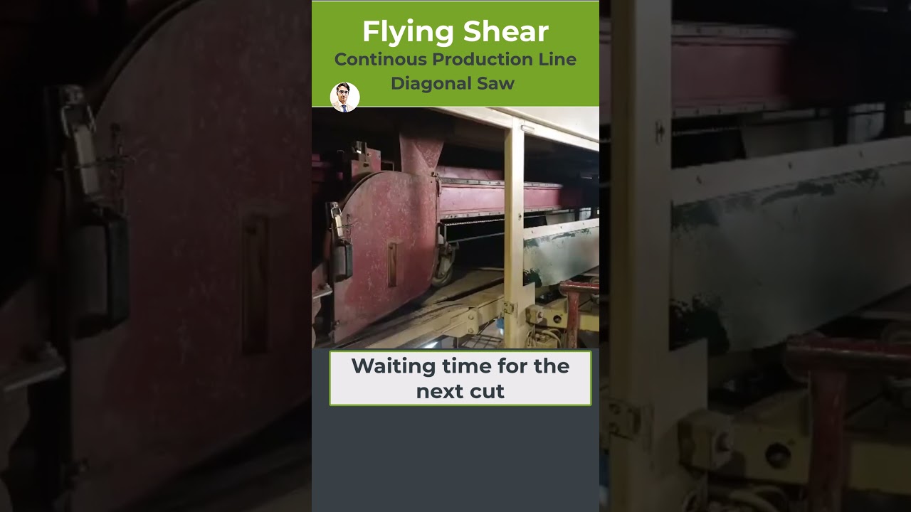 Flying Shear in Continuous Chipboard Production Line 