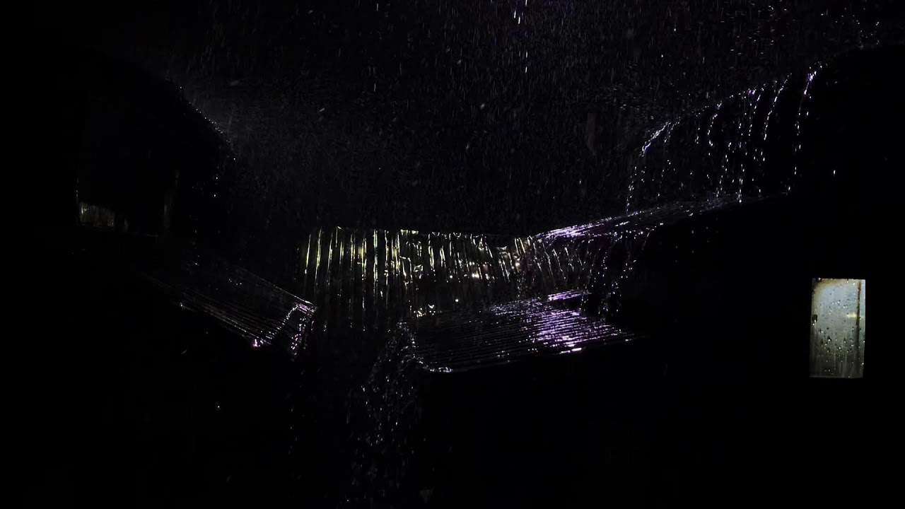 Dark Night Ambience | Rain Pouring on Roof