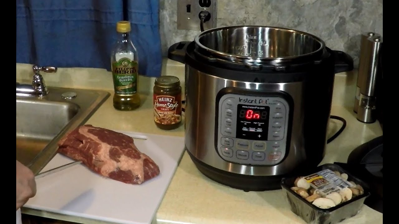 Pressure Cooker Swiss Steak + Mushrooms Instant Pot