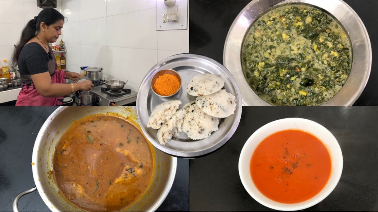 Wednesday | Cooking Vlog | Tomato Soup | Instant Kanchipuram Idli | Keerai Kottu | Vathakuzhambu