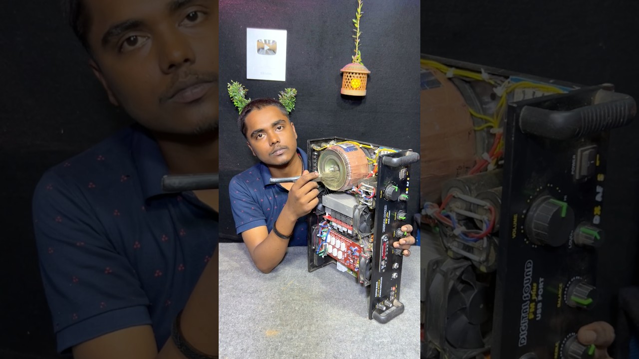 How to make amplifier #shorts #shortsfeed #ytshorts #tech #bass #dj #diy #homemade  #btechnic
