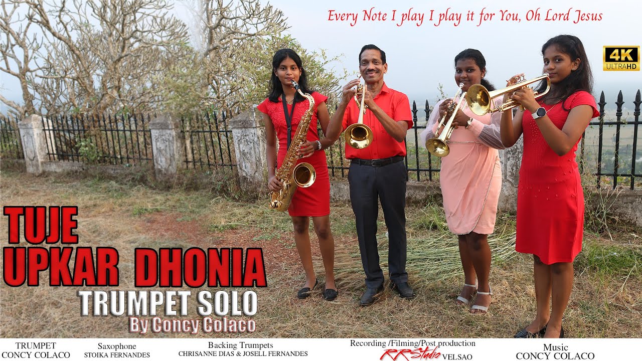 TUJE UPKAR DHONIA // Konkani Gospel Song//TRUMPET SOLO by Concy Colaco