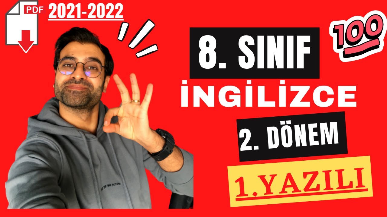 8. SINIF İNGİLİZCE 2. DÖNEM 1. YAZILI SORULARI VE CEVAPLARI | 100'LÜK SORULAR