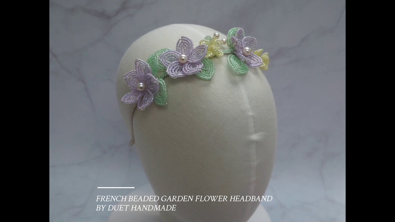 [ Duet Handmade ] French Beaded Garden Flower Headband
