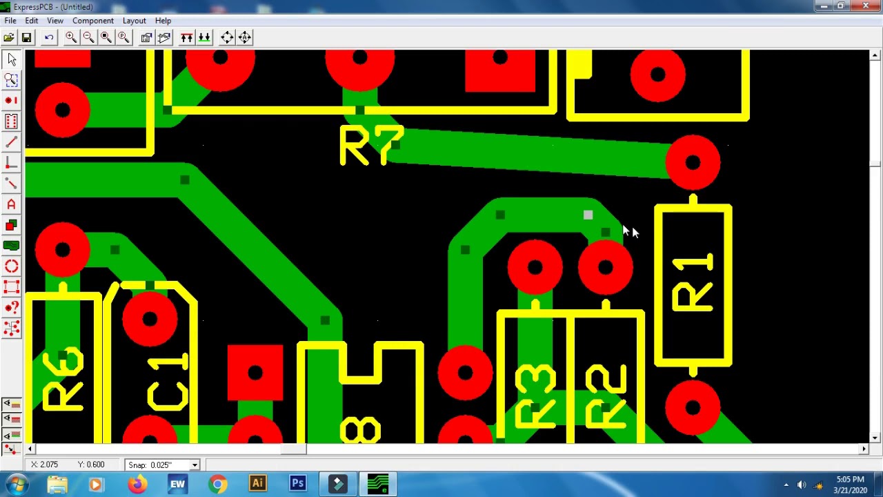 #diy Layout for PCB using Express PCB