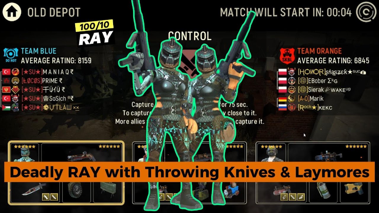 Deadly RAY😈with throwing knives & laymores🔥#tacticool #tacticoolgameplay #tacticoollatino