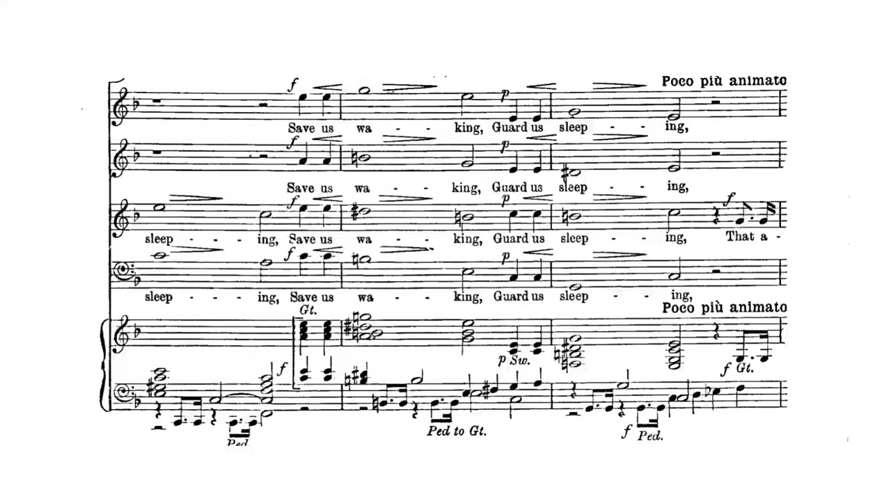 Edward Bairstow: Save Us, O Lord (score video)