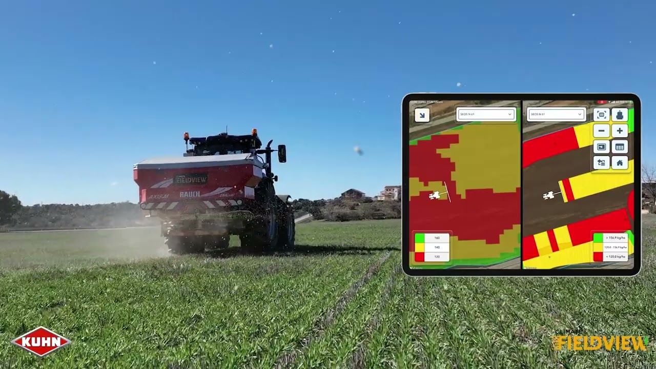 Prueba en campo de dosis variable con abonadora AXIS de KUHN