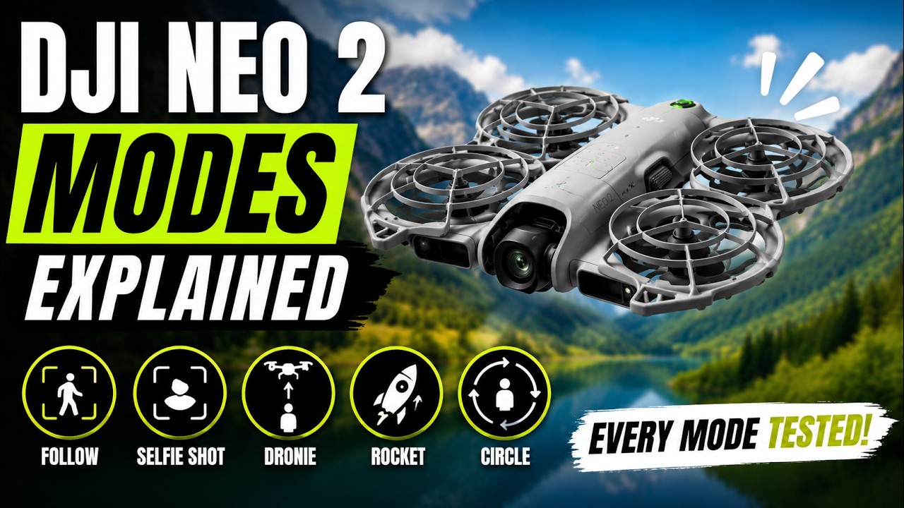 Режимы работы DJI Neo 2: подробное описание и тестирование всех интеллектуальных режимов полета |...