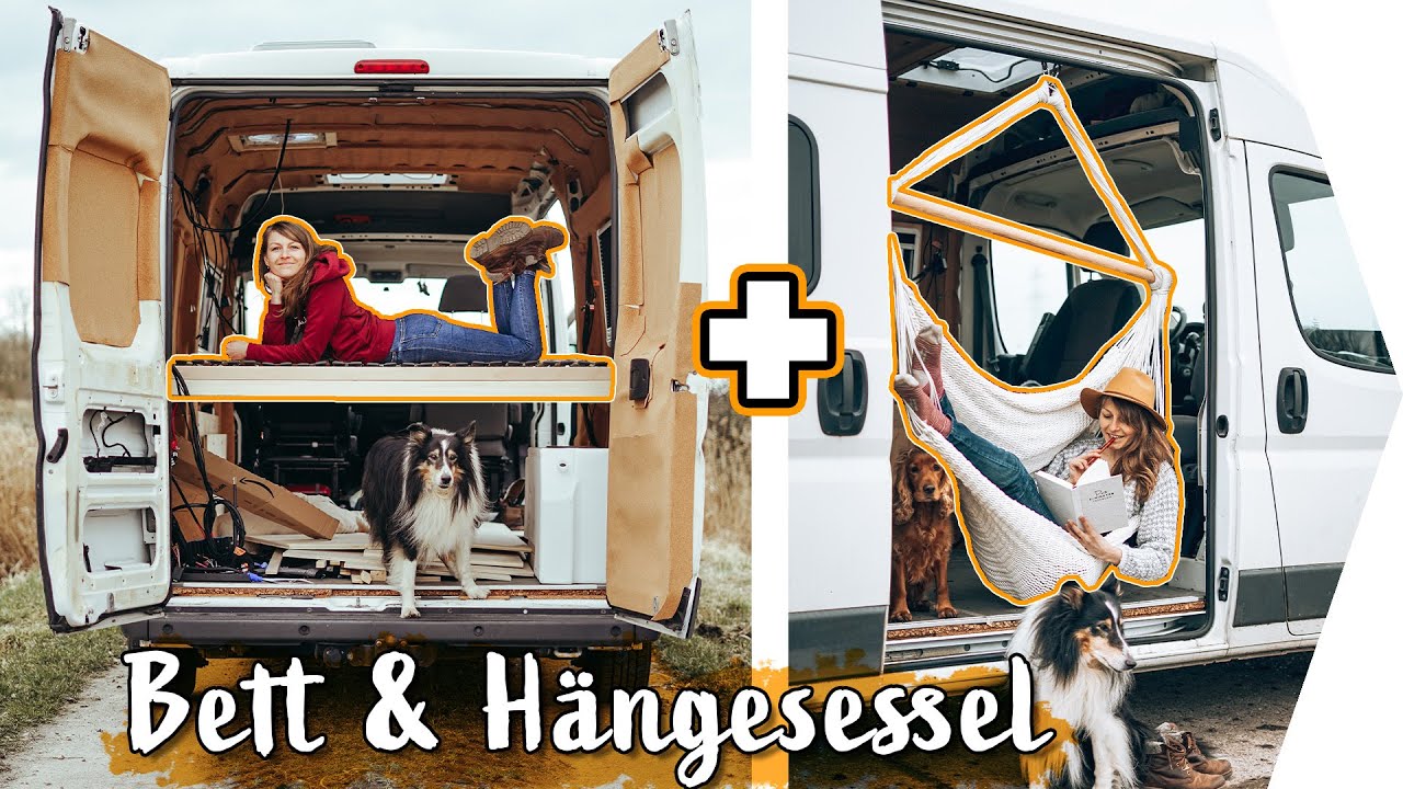 DIE EINFACHSTE BETT KONSTRUKTION + HÄNGESESSEL + KLAPPSITZ | Fiat Ducato Camper Ausbau Update
