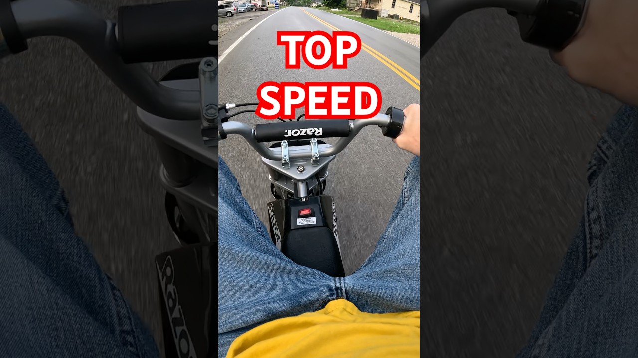 Razor MX350 Top Speed Test! #surron #shorts #razor #pitbike #bike