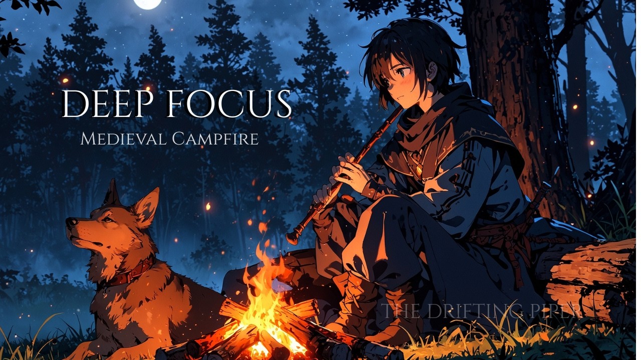 Medieval Music for Deep Focus | Warm Fire in a Dark Fantasy Night 🔥