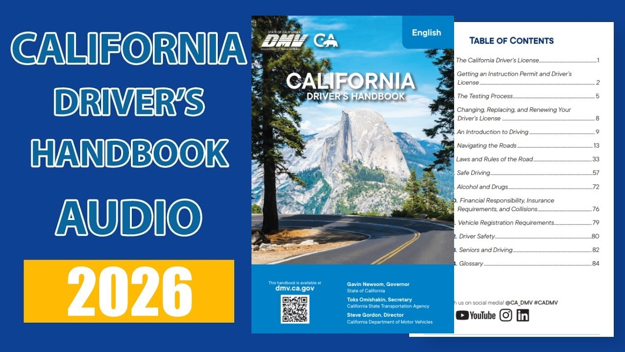 California DMV Driver's Handbook 2026 Audio - Listen and Learn Anytime, Anywhere