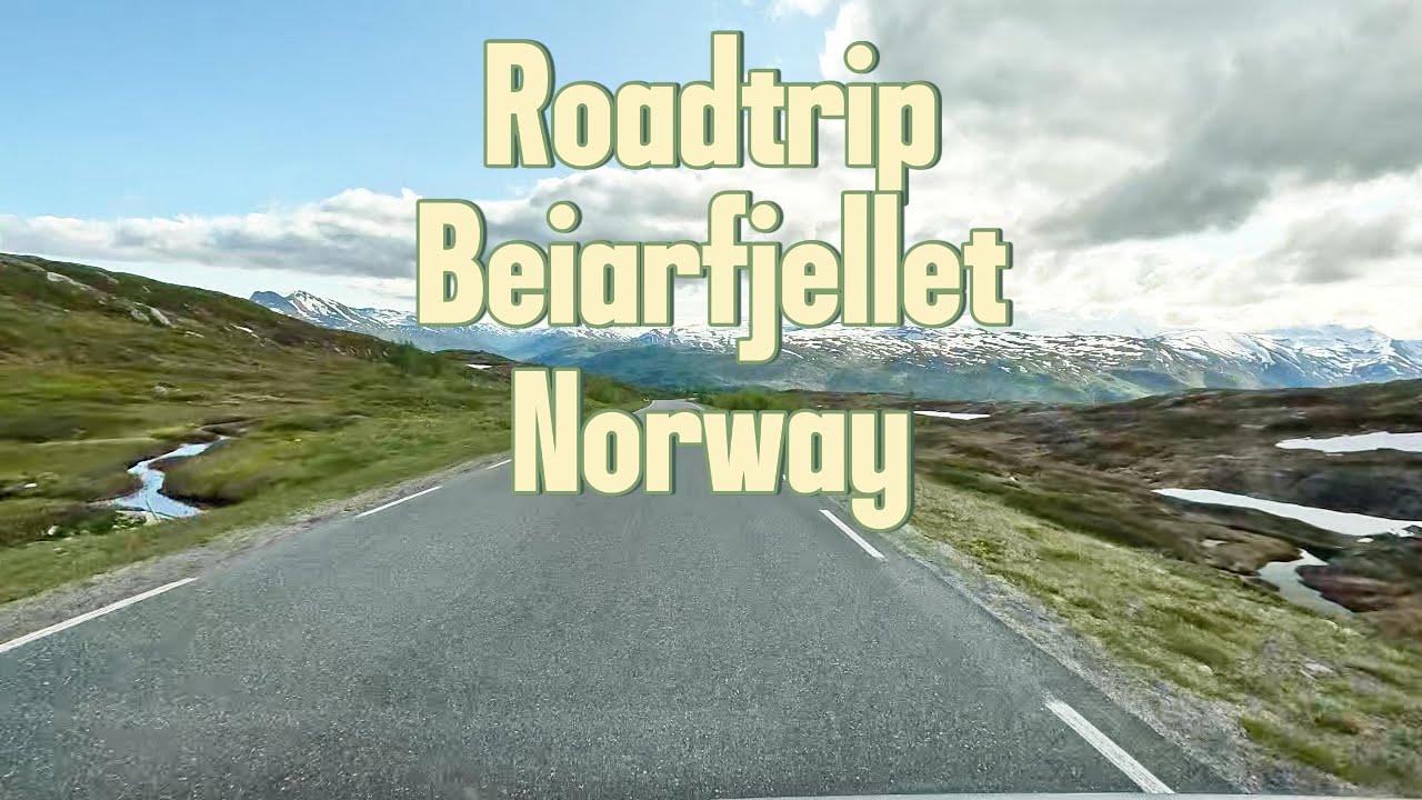Roadtrip from E6 near Rognan across Beiarfjellet to Tverrvika in Nordland, Norway