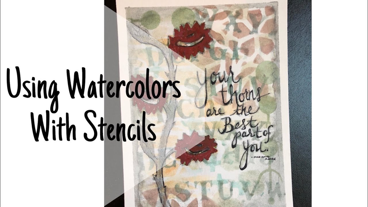 Watercolor with Stencils play