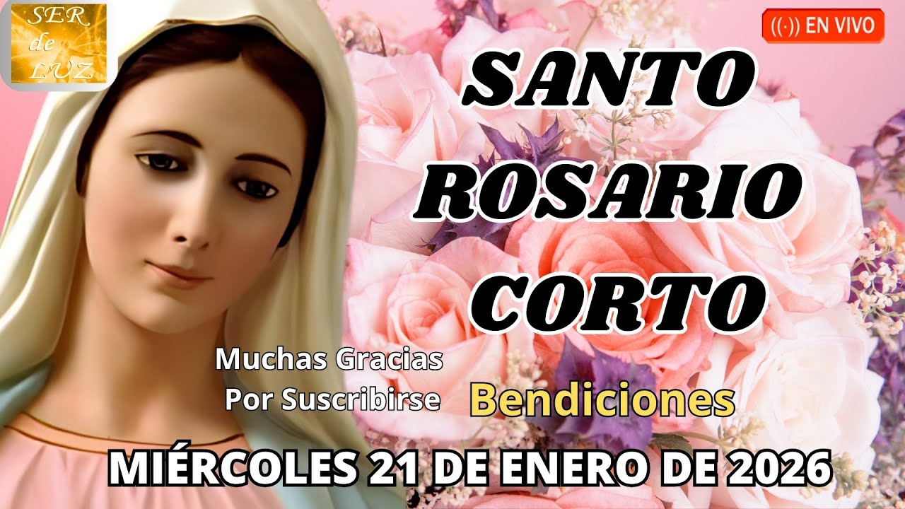 Santo Rosario Corto de Hoy Miércoles 21de Enero de 2026 ❤️Gloriosos #shorts #dios #viralvideo #video