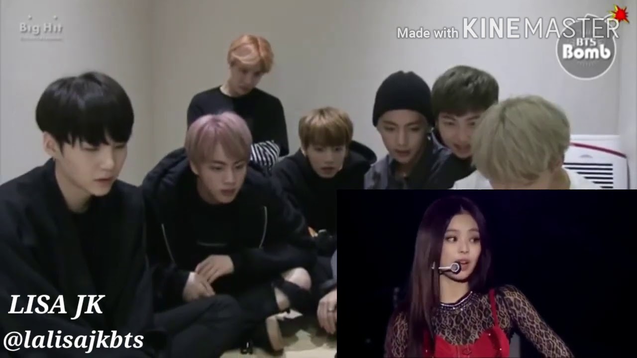 BTS REACTION TO BLACKPINK Whistle-Acoustic Version