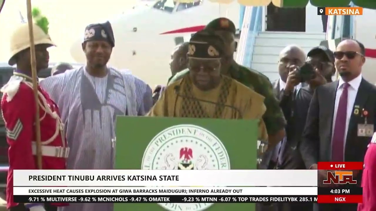 President Tinubu Arrives Katsina 2nd May 2025