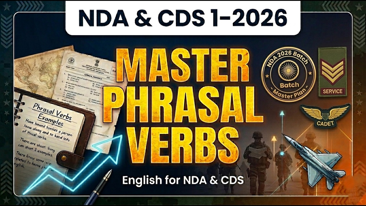 250 Most Important Phrasal Verbs for NDA & CDS 1 2026 🔥 | English Strategy