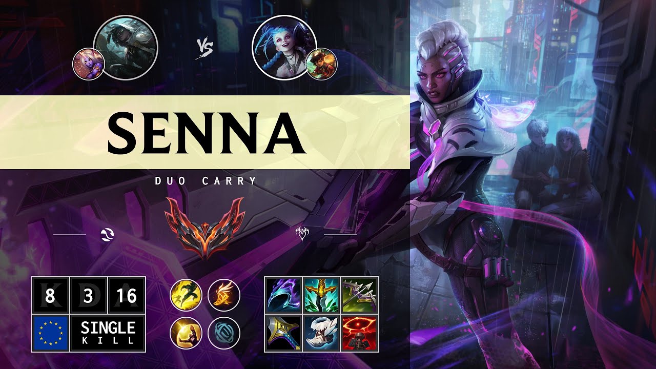 Senna ADC vs Jinx - EUW Grandmaster Patch 14.12