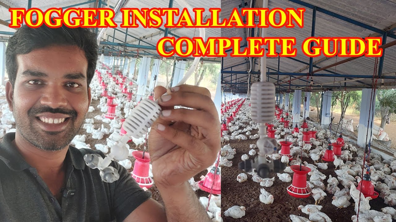 Fogger installation complete giude|கோழிப்பண்ணையில் fogger மாட்டுவது எப்படி?#fogger